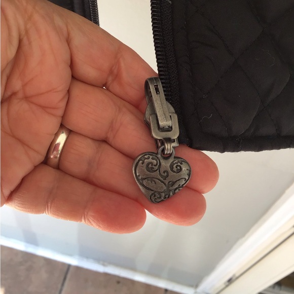 Womens Activology REVERSIBLE Small Quilt Puffer Vest Zip Black/gray Animal Print - Picture 16 of 16